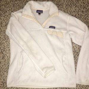 White Snap-T Patagonia Pullover